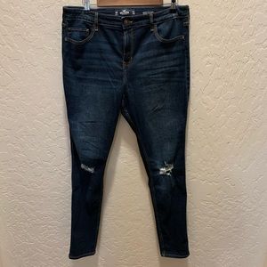 Hollister Dark Wash High-Rise Skinny Jeans